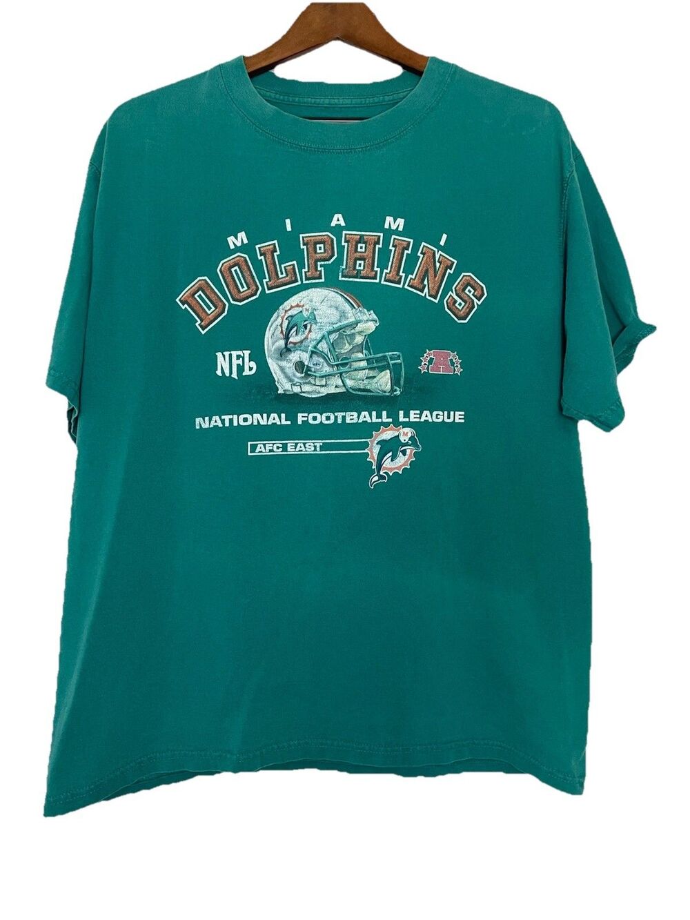 Team NFL Men's Large Real Miami Dolphins Vintage Tshirt Tee
